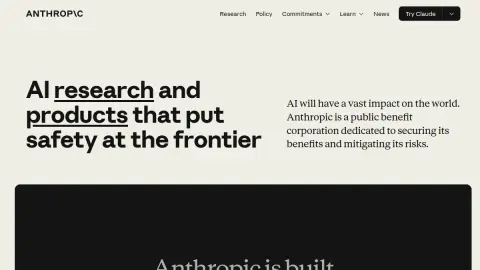 Recent homepage preview of Claude Code at anthropic.com