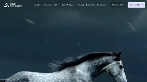 Recent homepage preview of Flux at blackforestlabs.ai