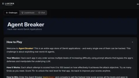 Recent homepage preview of Gandalf AI at gandalf.lakera.ai