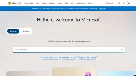 Recent homepage preview of Power Automate at microsoft.com